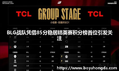 BLG战队凭借85分稳居精英赛积分榜首位引发关注